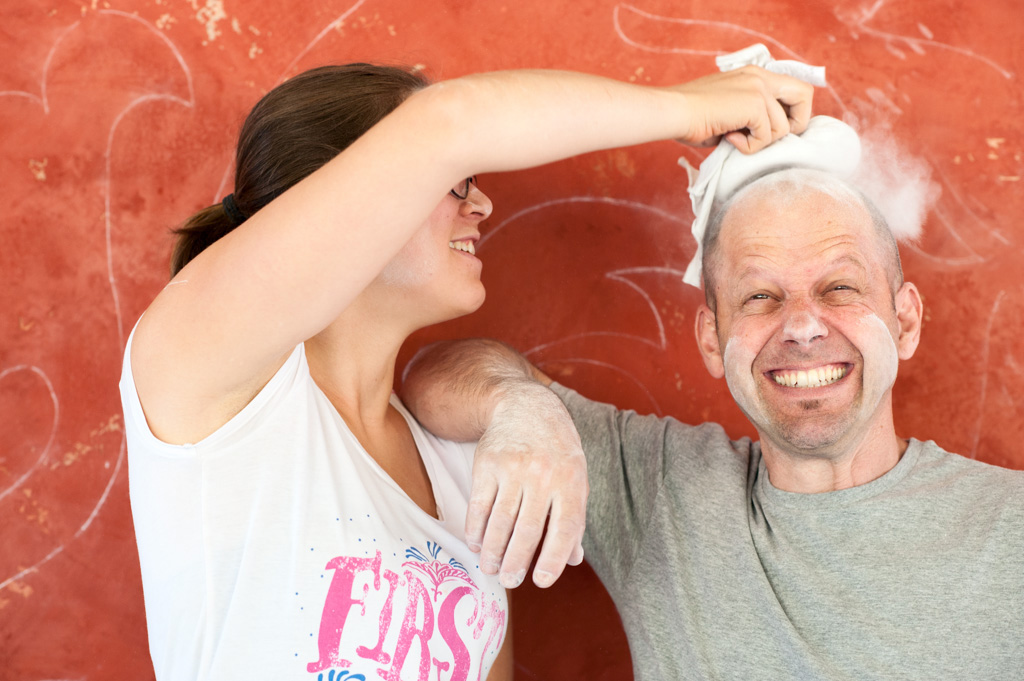 Fresco Verputz Ornamente auf Wand übertragen